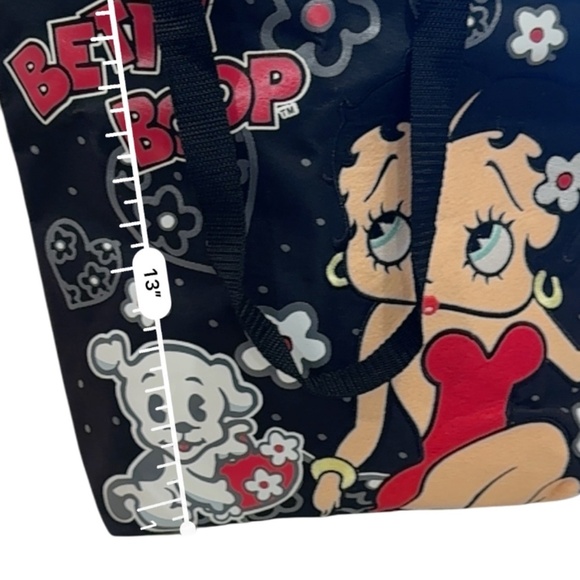 Betty Boop Floral Heart Tote Bag Vintage - Picture 5 of 10